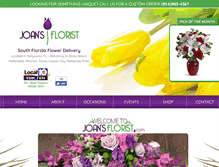 Tablet Screenshot of joansflorist.com